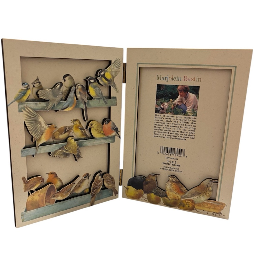 Vintage Picture Frame 3D Birds Nature Artist Marjolein Bastin Rare Figi Graphics - Picture 11 of 16